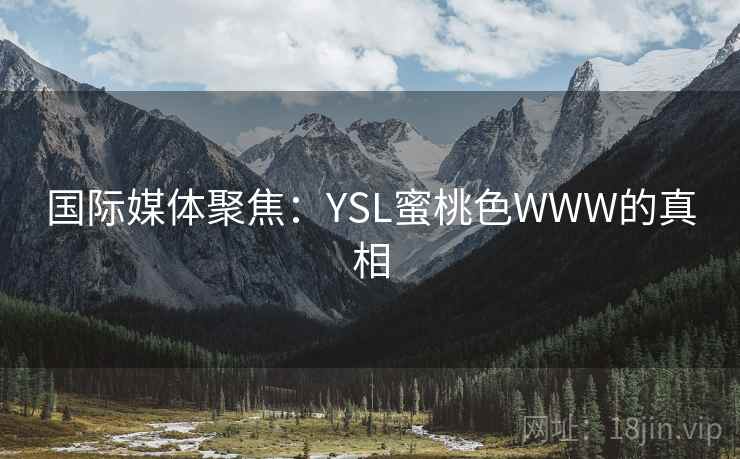 国际媒体聚焦:YSL蜜桃色WWW的真相 国际媒体聚焦:YSL蜜桃色WWW的真相